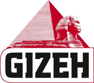 Le logo de la marque de feuilles à rouler GIZEH