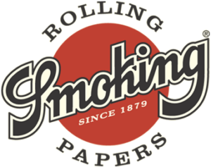 Le logo de la marque de feuilles à rouler SMOKING